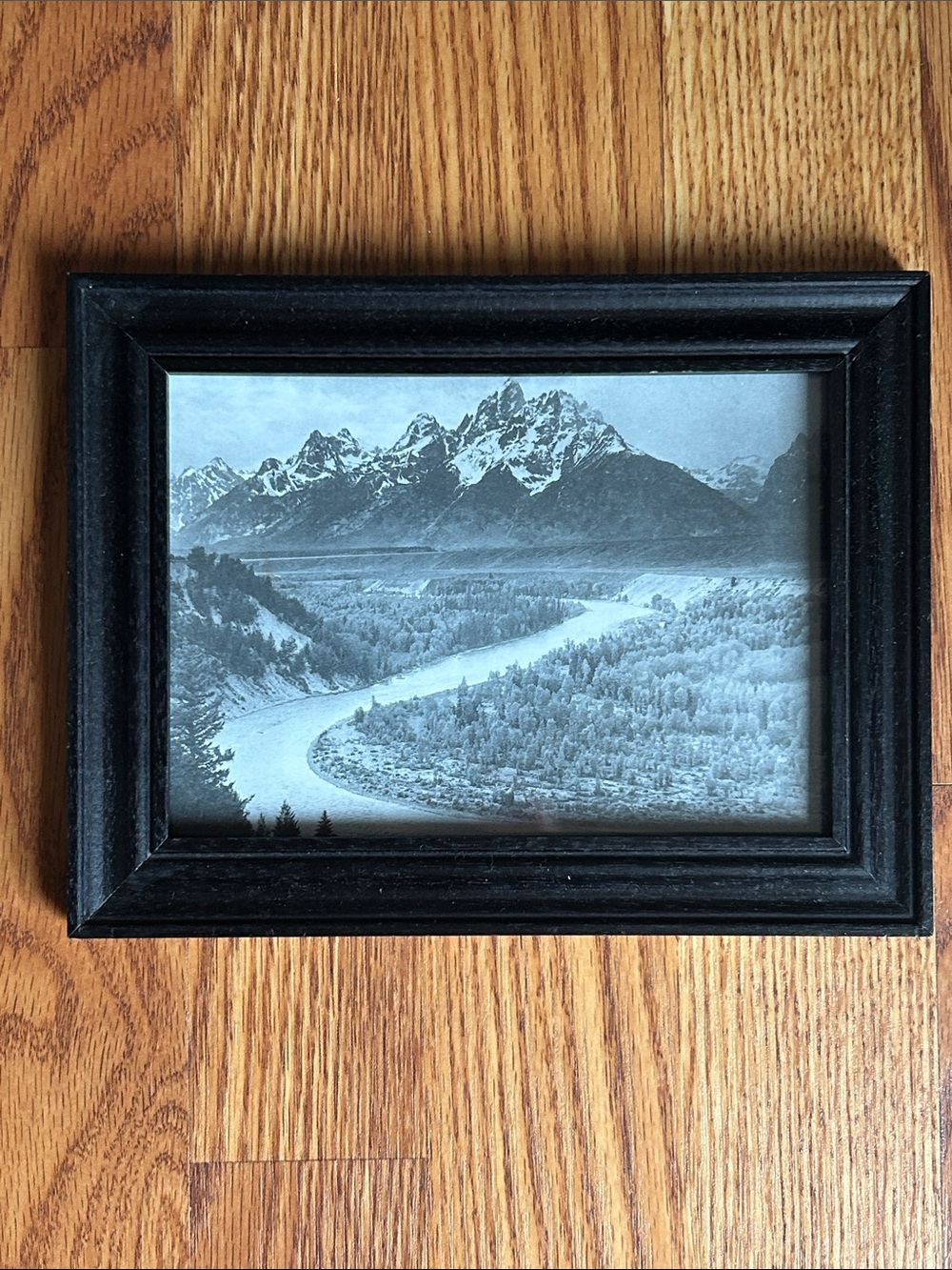 Lot of 3 Landscape Outdoor Framed Prints Woodland Water Snow Cap Mountains - Picture 4 of 12